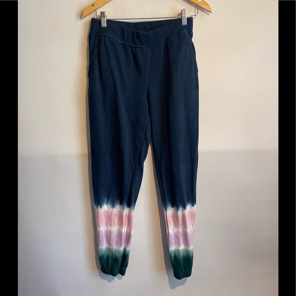 WILDFOX Jogger Sweatpants Size Small Navy Tie Dye Printed Casual